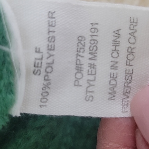 TIMING Cream and Green Striped Sweater Size Small - Picture 6 of 7